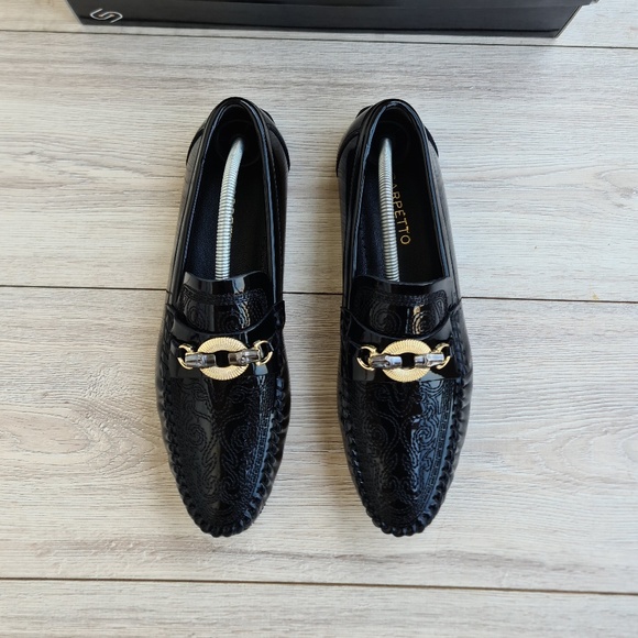 Men\'s Embroidered Patent Leather Loafers main image 4